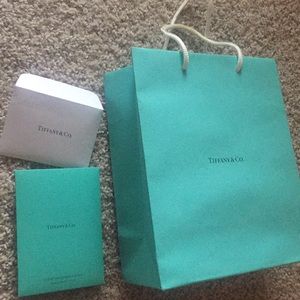 Tiffany bag, card holder& silver polishing cloth